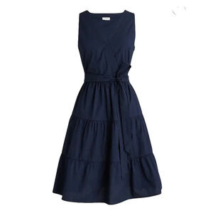 J. Crew Navy Midi Dress